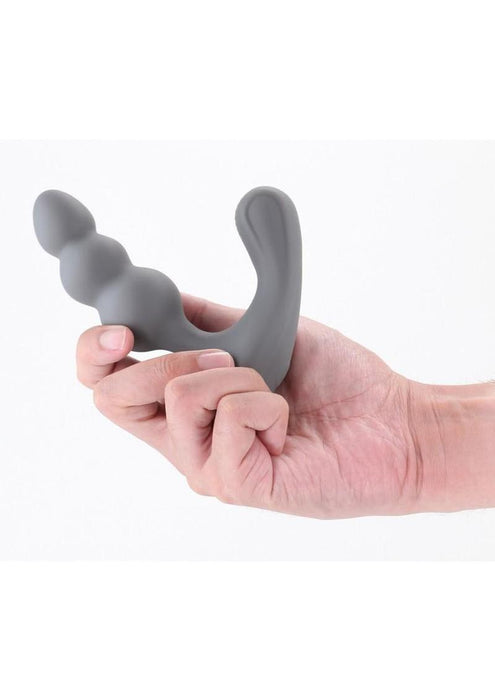 Renegade Triumph Rechargeable Silicone Vibrating Prostate Massager - Grey