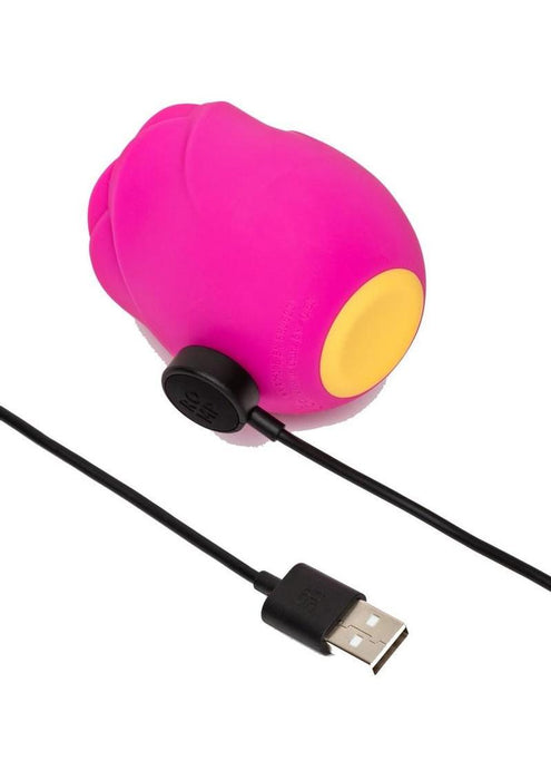 Romp Rose 2.0 Rechargeable Silicone Air Clitoral Stimulator - Pink/Yellow
