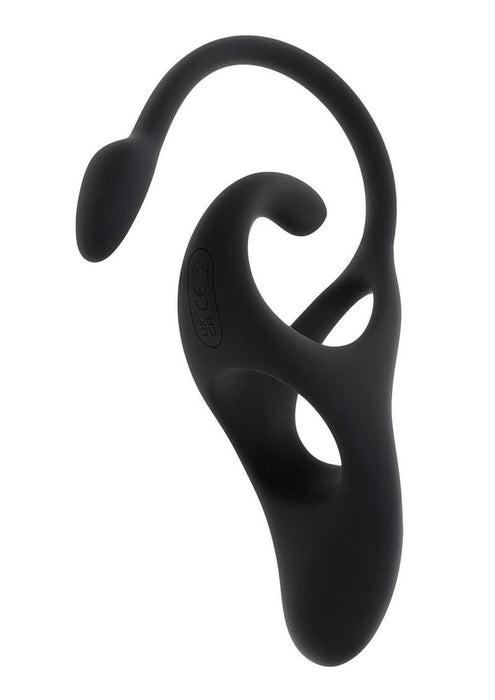 Zero Tolerance All the Bases Rechargeable Silicone Couples Ring and Plug with Remote Control - Black