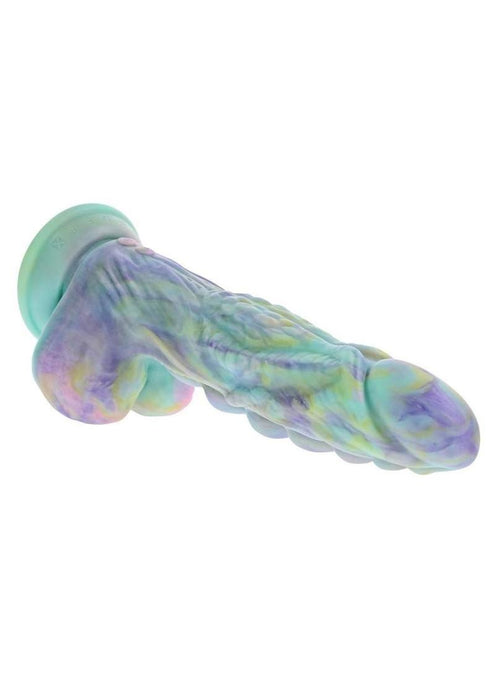 Gender X Monster's Ball Rechargeable Silicone Thrusting Vibrating Dildo with Remote Control - Multicolor