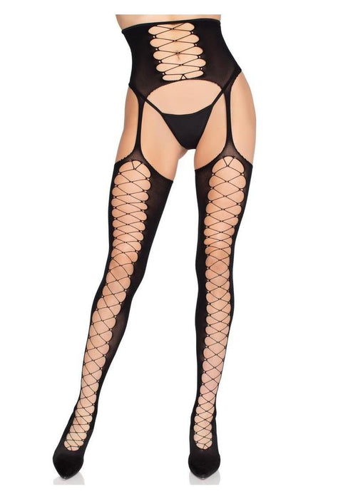 1968 Lace-Up Stockings