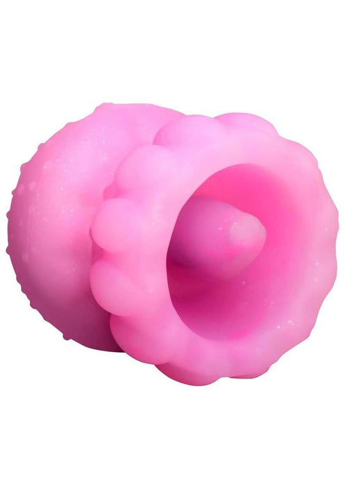 Creature Cocks Glow Jelly Licking & Vibrating Rechargeable Silicone Stimulator - Pink