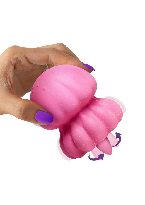 Creature Cocks Glow Jelly Licking & Vibrating Rechargeable Silicone Stimulator - Pink
