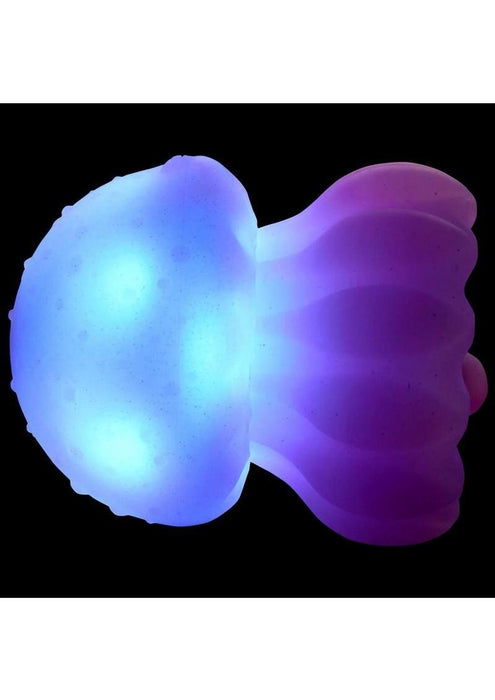 Creature Cocks Glow Jelly Licking & Vibrating Rechargeable Silicone Stimulator - Pink