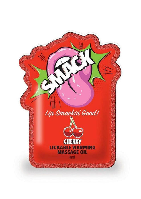 SMACK Warming Lickable Massage Oil 3ML Pouch - Cherry