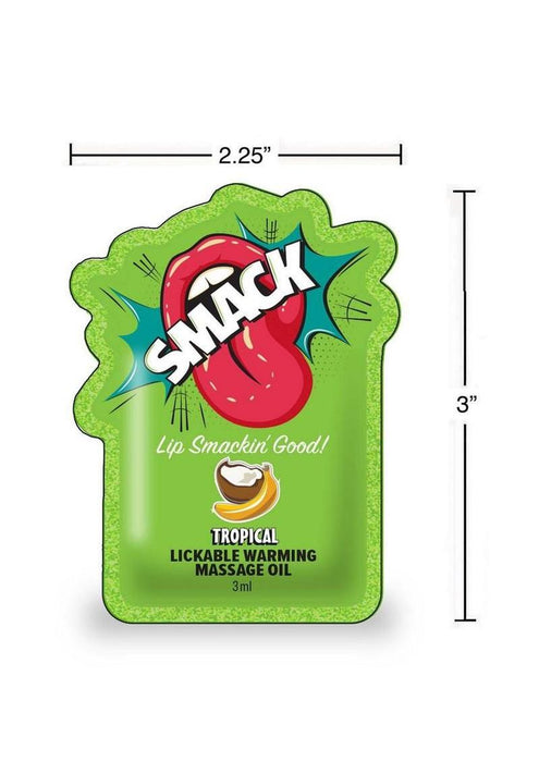 SMACK Warming Lickable Massage Oil 3ML Pouch - Tropical