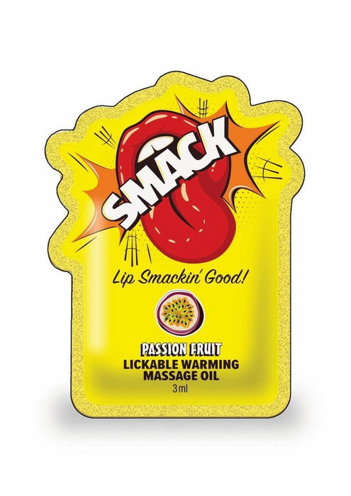 SMACK Warming Lickable Massage Oil 3ML Pouch - Passion Fruit