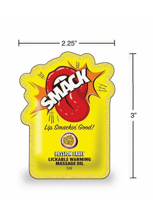 SMACK Warming Lickable Massage Oil 3ML Pouch - Passion Fruit