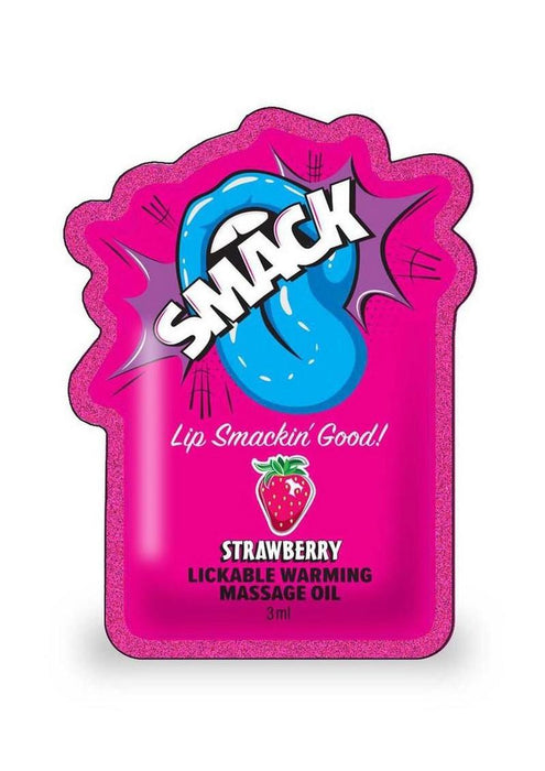SMACK Warming Lickable Massage Oil 3ML Pouch - Strawberry