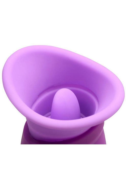 Lickgasm Licking Violet Sucking Licking Rechargeable Silicone Vibrator - Purple