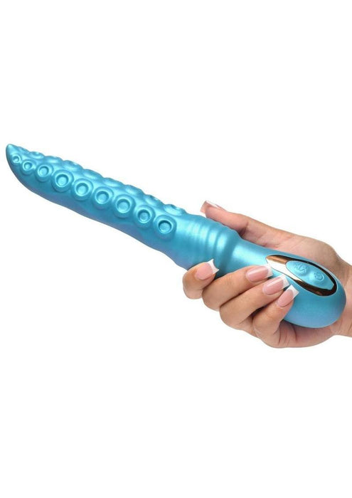 Creature Cocks Tenta-Squirm Squirming Rechargeable Silicone Vibrator - Blue