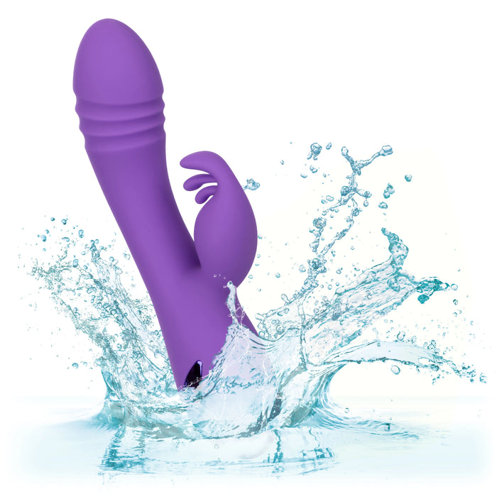 California Dreaming West Coast Wave Rider Silicone Rechargeable Rabbit Vibrator - Purple