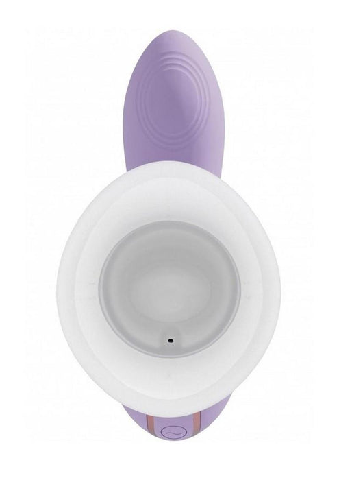 Vive Callalily Silicone Rechargeable Triple Motor G-Spot tap, Vulva, Breast Suction and Tongue Vibrator - Lavender