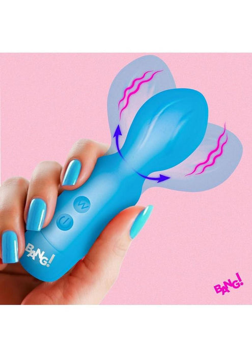 Bang! 18X Vibrating Silicone Mini Wand - Blue