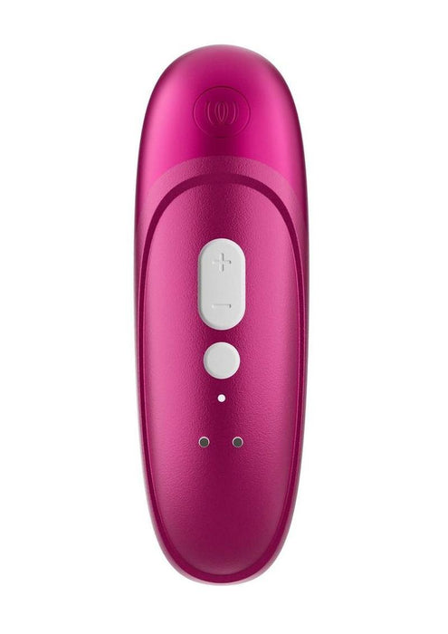 Womanizer Pleasure Air Pro Rechargeable Silicone Air Pulse Clitoral Vibrator - Vibrant Pink