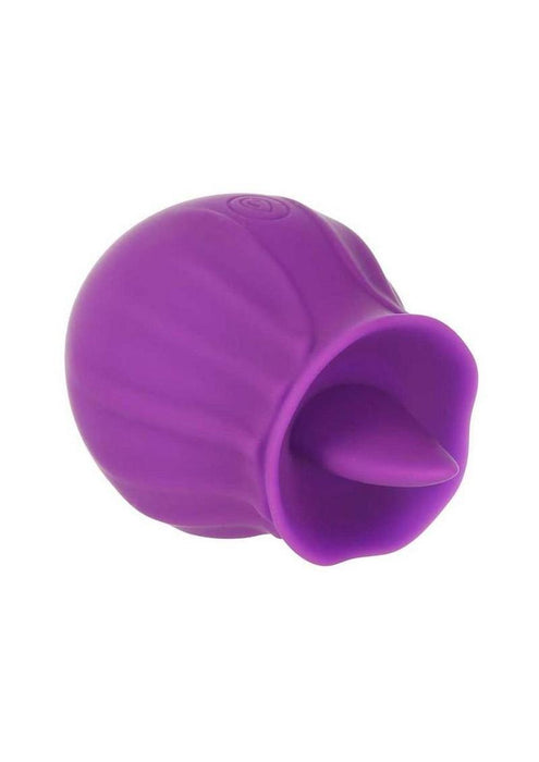M’Lady Flickering Tongue and Vibrating Silicone Rechargeable Clitoral Stimulator - Purple