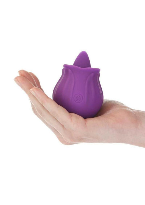 M’Lady Flickering Tongue and Vibrating Silicone Rechargeable Clitoral Stimulator - Purple