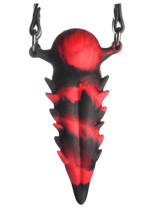 Creature Cocks Demon's Tongue Vibrating Rechargeable Silicone Oral Enhancer with Harness - Red/Black
