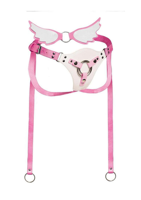 Creature Cocks Solyra Adjustable Strap-On Harness - White/Pink