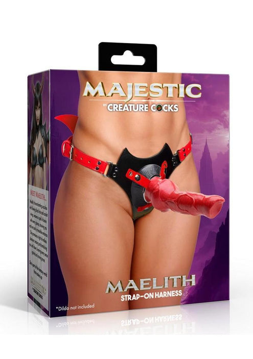 Creature Cocks Maelith Adjustable Strap-On Harness - Red/Black