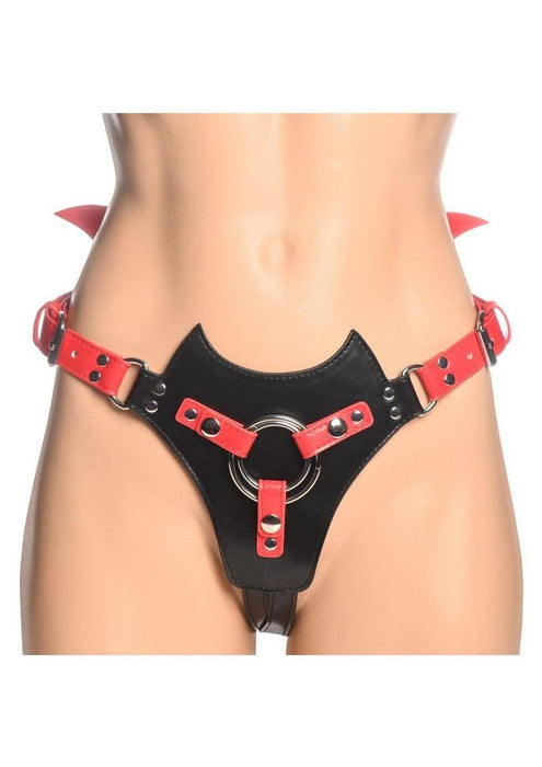 Creature Cocks Maelith Adjustable Strap-On Harness - Red/Black
