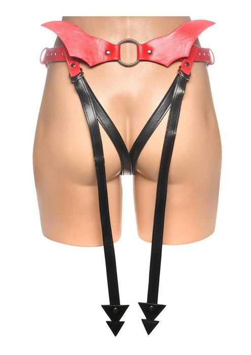 Creature Cocks Maelith Adjustable Strap-On Harness - Red/Black