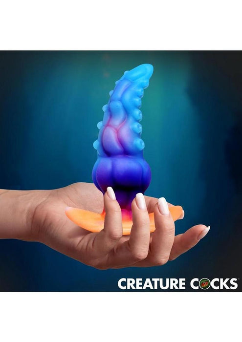 Creature Cocks Glowtopus Glow-in-the-Dark Silicone Anal Plug - Multicolor
