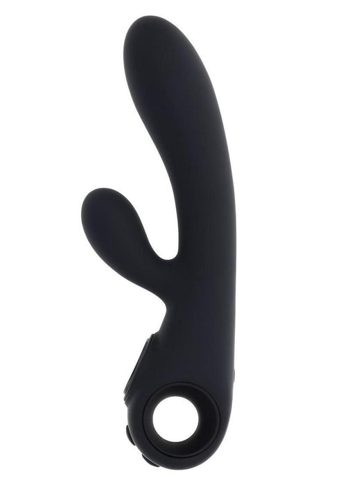 Black Magic Rechargeable Silicone Rabbit Vibrator - Black