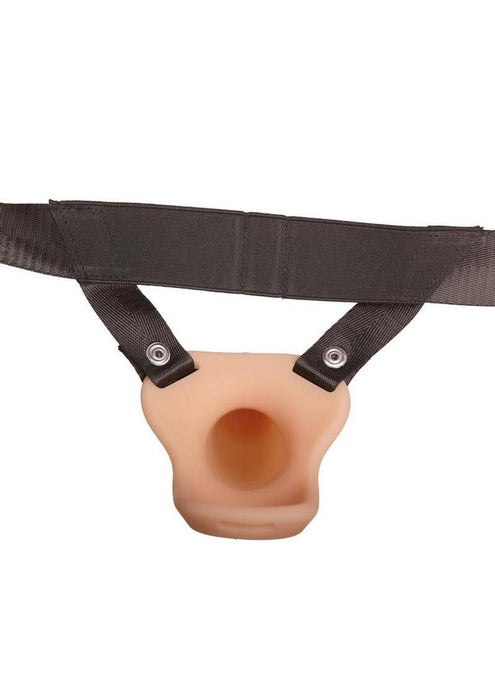 Addiction Silicone Hollow Dong Strap-On 7in - Vanilla
