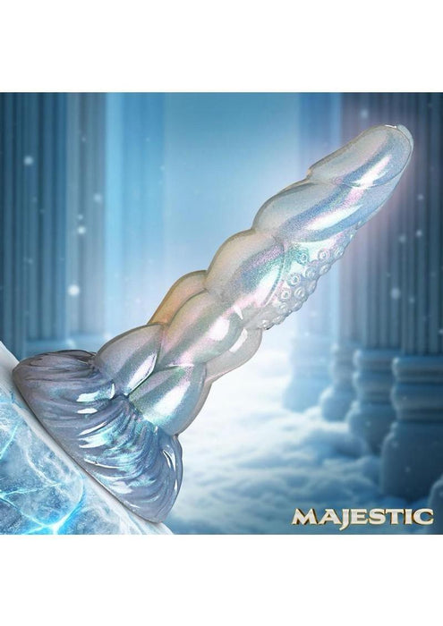 Creature Cocks Crysta Silicone Dildo - Blue/White