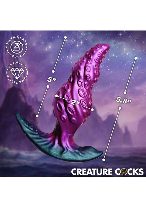 Creature Cocks Octo-Twist Silicone Anal Plug - Purple