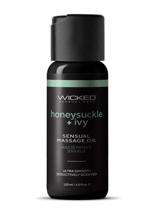 Wicked Sensual Massage Oil 4oz - Honeysuckle & Ivy