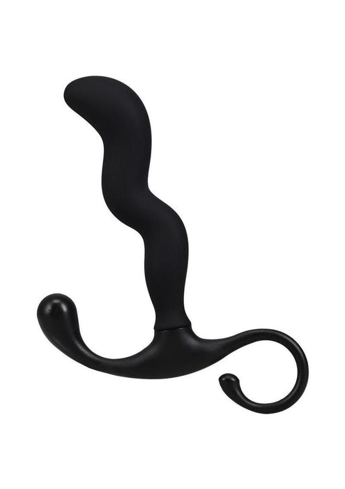 OptiMALE Zig Zag Silicone Prostate Massager - Black