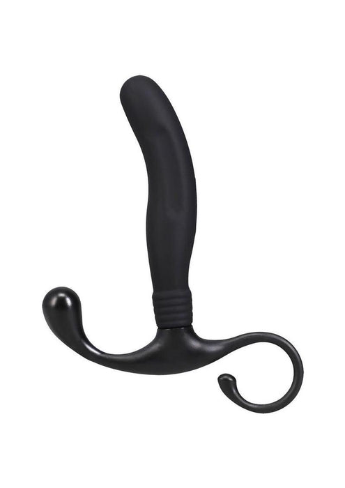 OptiMALE Smooth Silicone Prostate Massager - Black