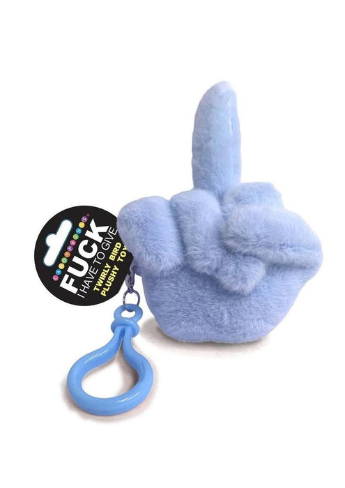 Fucks to Give Twirly Bird Plushy Keychain Charm - Blue