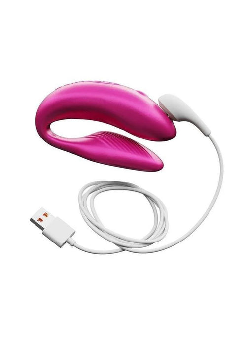 We-Vibe Chorus Rechargeable Couples Vibrator with Squeeze Remote Control - Cosmic Pink