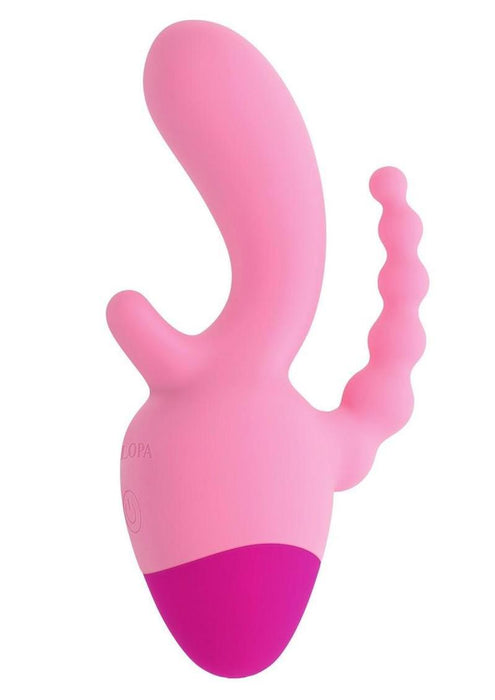 Selopa Game On Rechargeable Silicone Triple Stimulation Vibrator