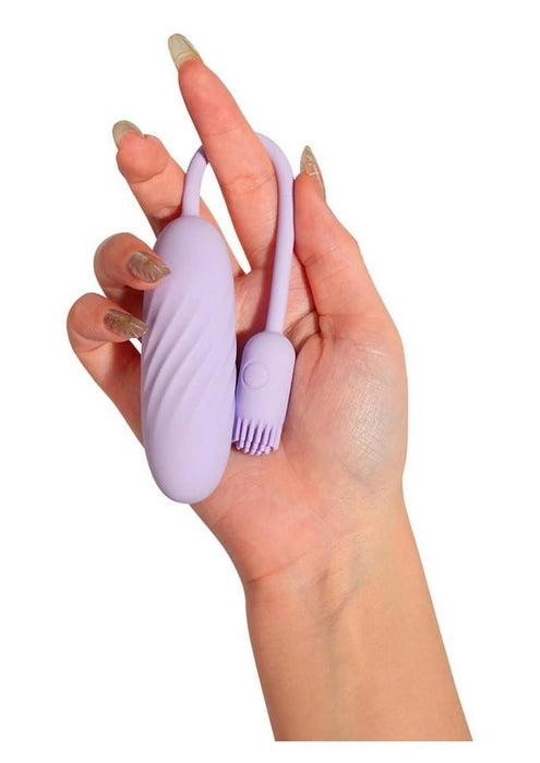 Svakom Plume Rechargeable Silicone Dual Vibrator - Purple