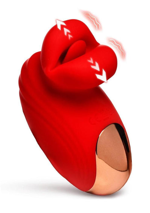 Lickgasm Mini Kisses Kissing & Vibrating Rechargeable Silicone Clitoral Stimulator - Red