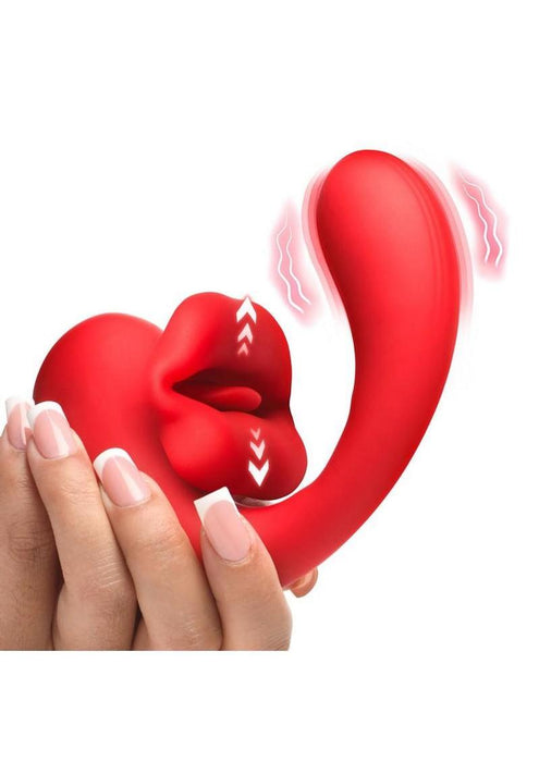 Lickgasm G-Kiss Kissing G-Spot Rechargeable Silicone Vibrator - Red