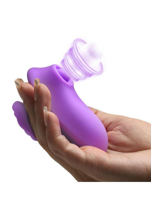 Bloomgasm Pulsing Pansy Pulsing Rechargeable Silicone Clitoral Stimulator - Purple