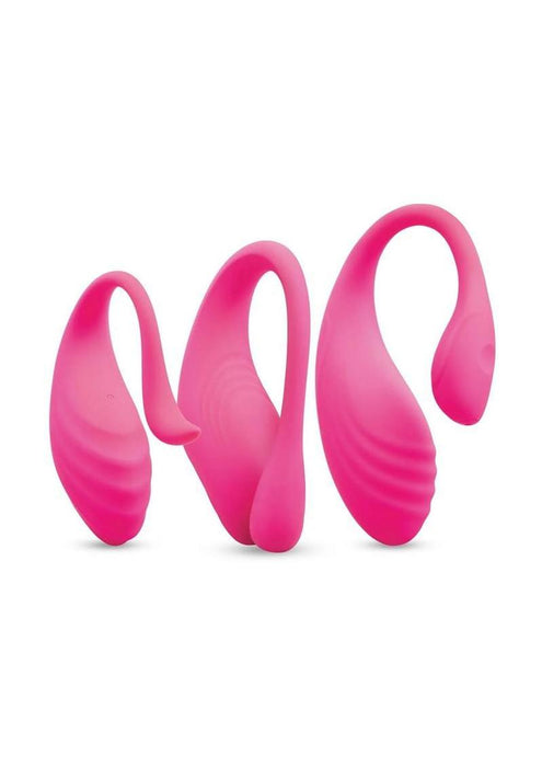 Together Menage A Trois Rechargeable Silicone Remote Control Orgy Egg Set - Pink