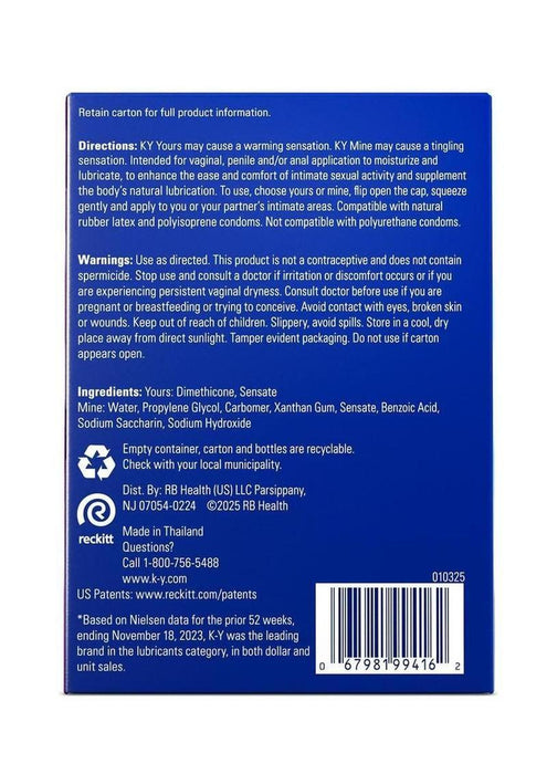 KY Yours and Mine Couples Lubricant Set 1.69oz (2 Piece)
