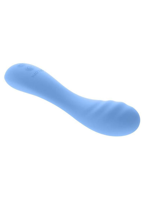 Selopa Hit The Mark Rechargeable Silicone Curved Vibrator - Blue