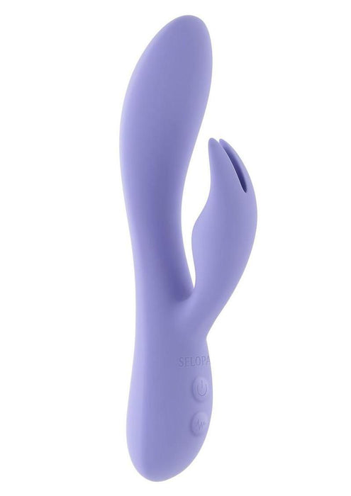 Selopa Purple Craze Rechargeable Silicone Rabbit Vibrator - Purple