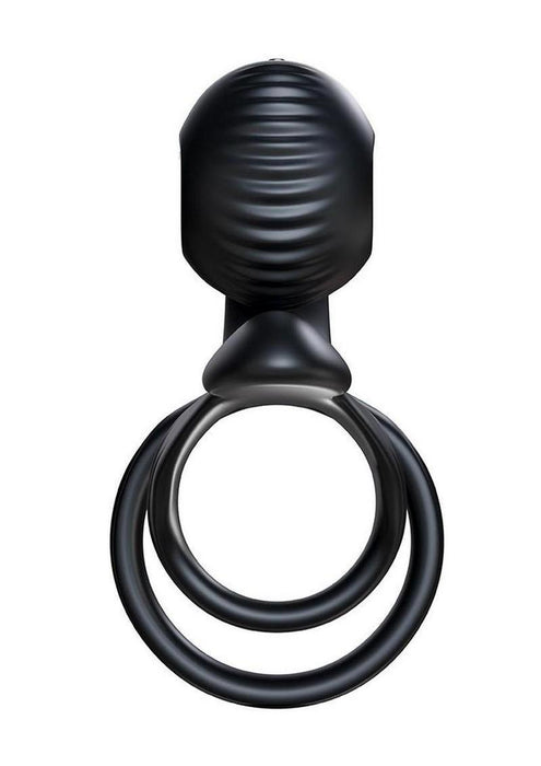 SVibe Snail JOVI Rechargeable Silicone Couples Cock Ring with Remote Control - Black