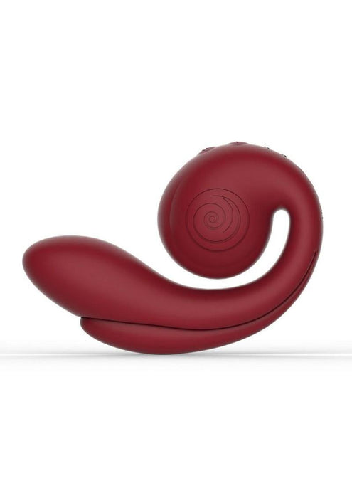 SVibe Snail GIZI Pro Rechargeable Silicone Triple Stimulator - Bordeaux