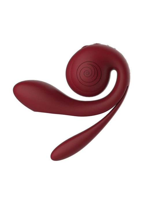 SVibe Snail GIZI Pro Rechargeable Silicone Triple Stimulator - Bordeaux