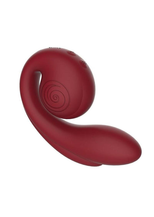 SVibe Snail GIZI Pro Rechargeable Silicone Triple Stimulator - Bordeaux