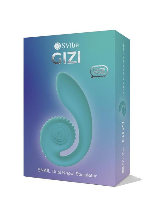 SVibe Snail GIZI Rechargeable Silicone Rabbit Vibrator - Teal